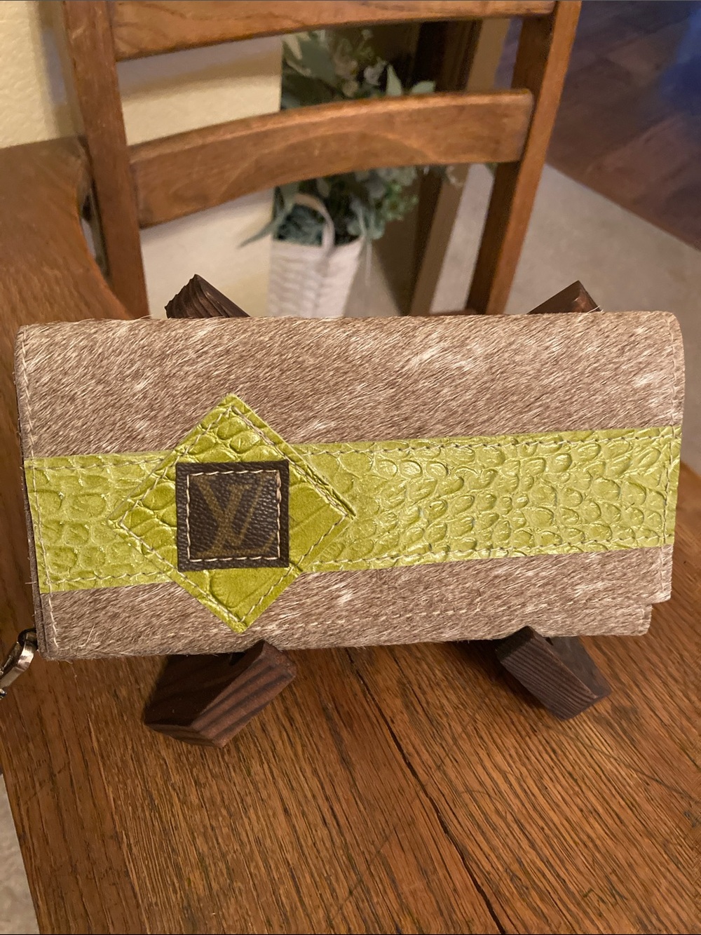 Holy Cow Couture Exclusive Collection Bandit LV Wallet with Dust Bag NWOT
